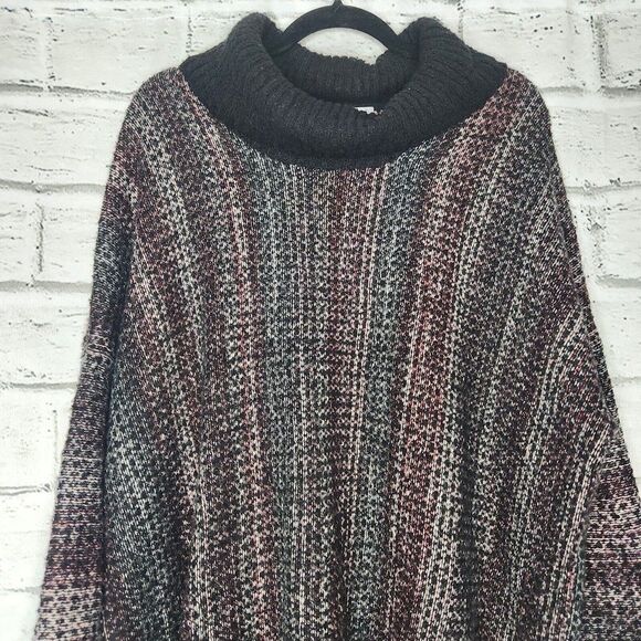 J Jill Pure Jill Cowl Neck Jacquard Knit Pullover Sweater M/L Petite Multi - Picture 10 of 12